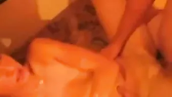 Small Titted Teen Gets Creamy in Amateur Threesome