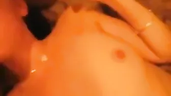 Small Titted Teen Gets Creamy in Amateur Threesome