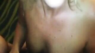 Blonde MILF Gets Double Cumshot in Amateur Threesome
