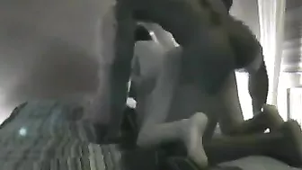 Interracial BBC Bull Fucks Wife in Homemade Threesome with Cuckold Hubby