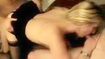 MILF Big Booty Shared in Amateur Homemade Threesome