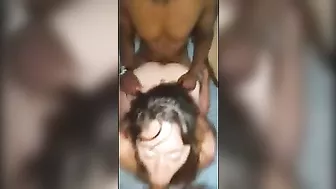 MILF Spitroasted by BBC in Homemade Threesome MILF Spitroasted by BBC in Homemade Threesome