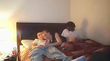 Amateur Black Gangbang Threesome with BBC and Spitroast