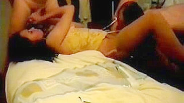 Married Brunette MILF Gets Gangbanged in Homemade Threesome