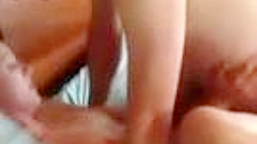 Petite Blonde Teen Gangbanged in Homemade Threesome #Wife, #3some