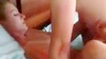 Petite Blonde Teen Gangbanged in Homemade Threesome #Wife, #3some