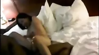 Interracial Cuck Wife Gets BBC Facials in Amateur Homemade Threesome