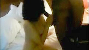 Interracial Cuck Wife Gets BBC Facials in Amateur Homemade Threesome