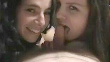 College Teens' Homemade Threesome Blowjob Group Sex Amateur Video