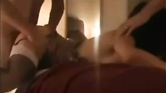 Amateur Asian Slut Gets Double-teamed in Homemade Threesome