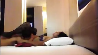 Amateur Asian Cowgirl Gets Gangbanged in Homemade Threesome