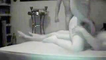 Married MILF Gets Gang-Banged in Home Made Threesome