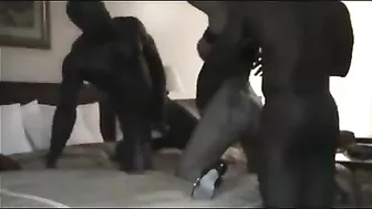 Asian Wife Wild Interracial Gangbang with BBC and Cuckold Hubby