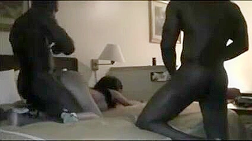 Asian Wife Wild Interracial Gangbang with BBC and Cuckold Hubby