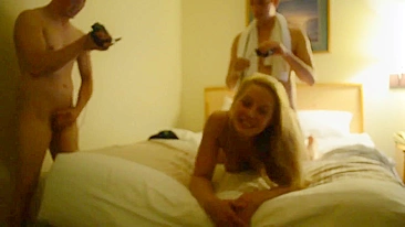 Amateur Blonde Pornstar Wild Hotel Threesome