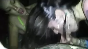 Amateur Threesome Birthday Bash - Girlfriends' Gangbang Gone Wild