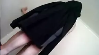 Amateur Brunette College Girl Fucks 2 Guys in Threesome Gangbang