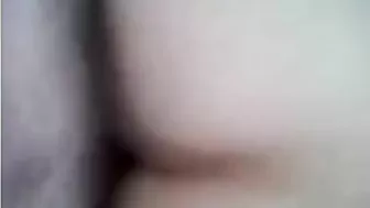 Amateur Brunette College Girl Fucks 2 Guys in Threesome Gangbang