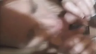 Blonde MILF Strokes Two Cocks in Amateur Threesome Facial