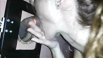 Amateur Swingers' Gloryhole Blowjob Cumshot Doggystyle