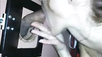 Amateur Swingers' Gloryhole Blowjob Cumshot Doggystyle