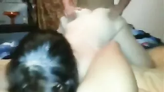 Amateur Bisexual Threesome with Cunnilingus and Group Sex