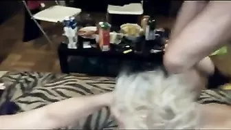 Blonde MILF Swings with Two Guys in Homemade Threesome Blonde MILF Swings with Two Guys in Homemade Threesome