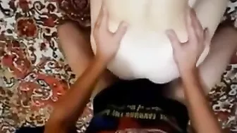 Amateur Brunette Gets Gangbanged in Homemade Threesome #Wife, #3some