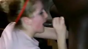 College Girl Interracial Threesome with Big Black Cocks