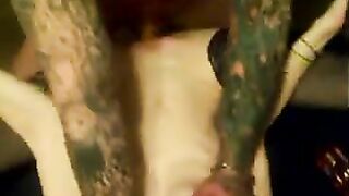 Married MILF Swinger Wife Gangbang Threesome with Two Guys