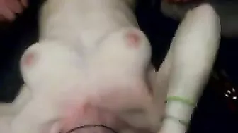 Married MILF Swinger Wife Gangbang Threesome with Two Guys