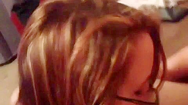 Glasses-clad Swingers' Homemade Threesome Amateur Sex