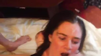 Married MILF Swingers' Homemade Threesome with Cumshots and Group Facials