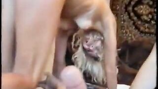 Homemade Threesome Blowjobs and Cum in Mouth