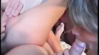 Homemade Threesome Blowjobs and Cum in Mouth