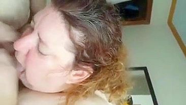 Wife Thirsty Cock Feast - Amateur 3Sum with Blowjob & Swallow