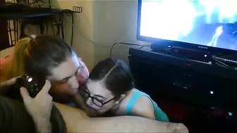 Teen Threesome Blowjob Amateur Group Sucking CIM Swallow Homemade Porn