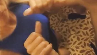 Wife Slutty Lifestyle - Bukkake with Hubby & Friend, Big Boobs, Blowjobs, Cum Facials