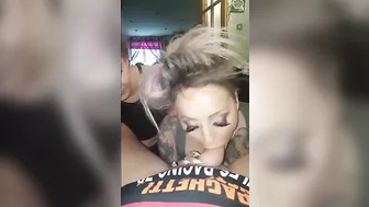 Blonde Babe Big Tits & Group Suck in Homemade Porn