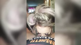 Blonde Babe Big Tits & Group Suck in Homemade Porn