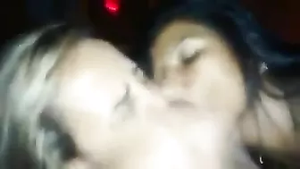 Messy Latina Threesome Facials with Amateur BJs and Cumshots