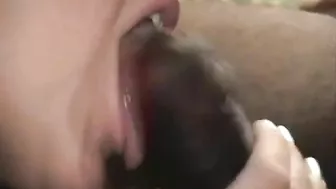 Interracial Cuckold Threesome with Big Black Cocks and Wife Mouth Full of Cum