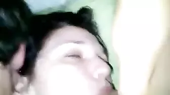 Amateur Brunette Threeway with Tattoos and Swinging Couple