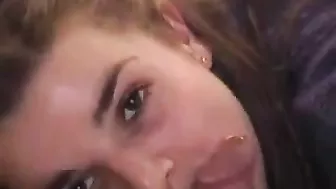 Lustful & Lewd Wife Cum-Filled Group Suck Party with Hubby Friends