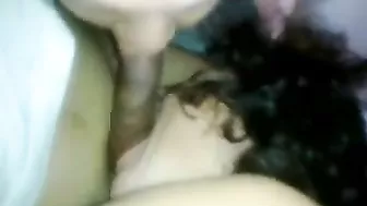 Amateur Asian & Latina Friends Suck My Dick in Homemade Threesome BJ Group