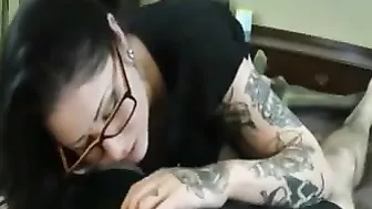 Amateur Slut Threesome Sucks Cock and Swallows Cum