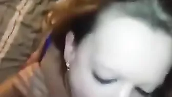 Lustful & Lewd Wife Threesome with Big Cock Friend & Gang