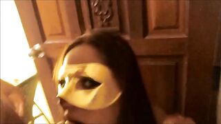 Asian Hotwife Homemade Gloryhole Threesome with Hubby & Stranger