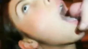 Thick Oozing Loads in Mouth & Group Sex with Brunette Slut