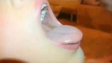 Thick Oozing Loads in Mouth & Group Sex with Brunette Slut